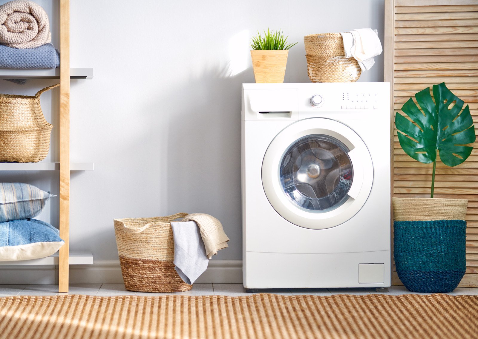 Canva - Laundry Room with a Washing Machine