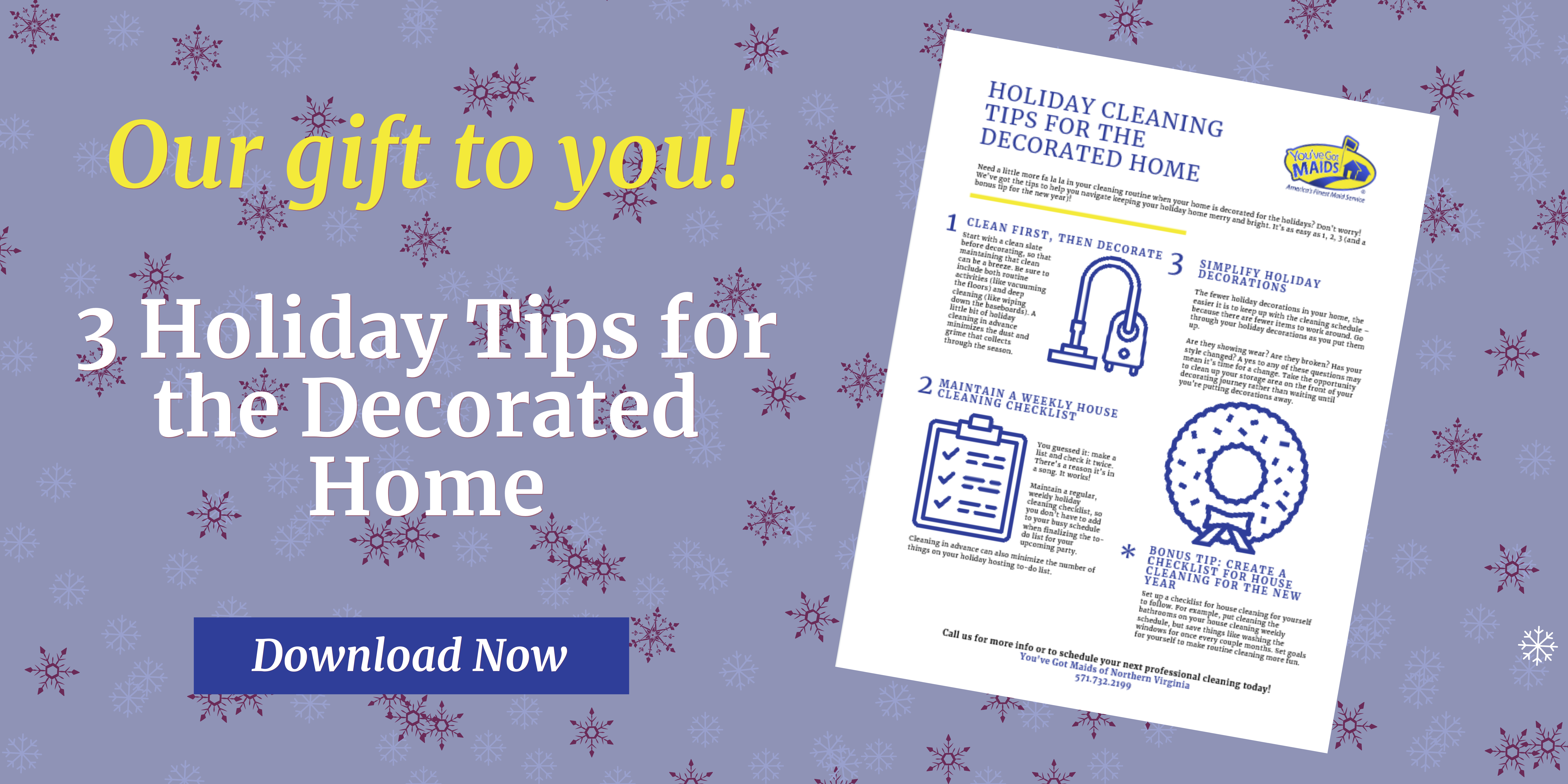 Our gift to you A free printable, Holiday Tips for the decorated home (Banner (Landscape))